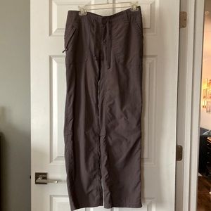 North Face cargo pants with roll up hem and tie at waist